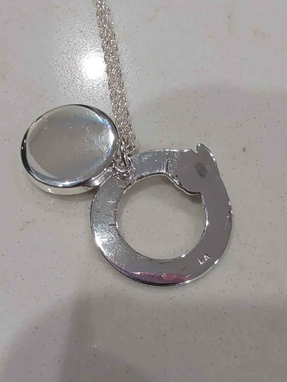 Silver 'Watch Over Me' Crystal Angel Pendant Necklace - Women Jewelry